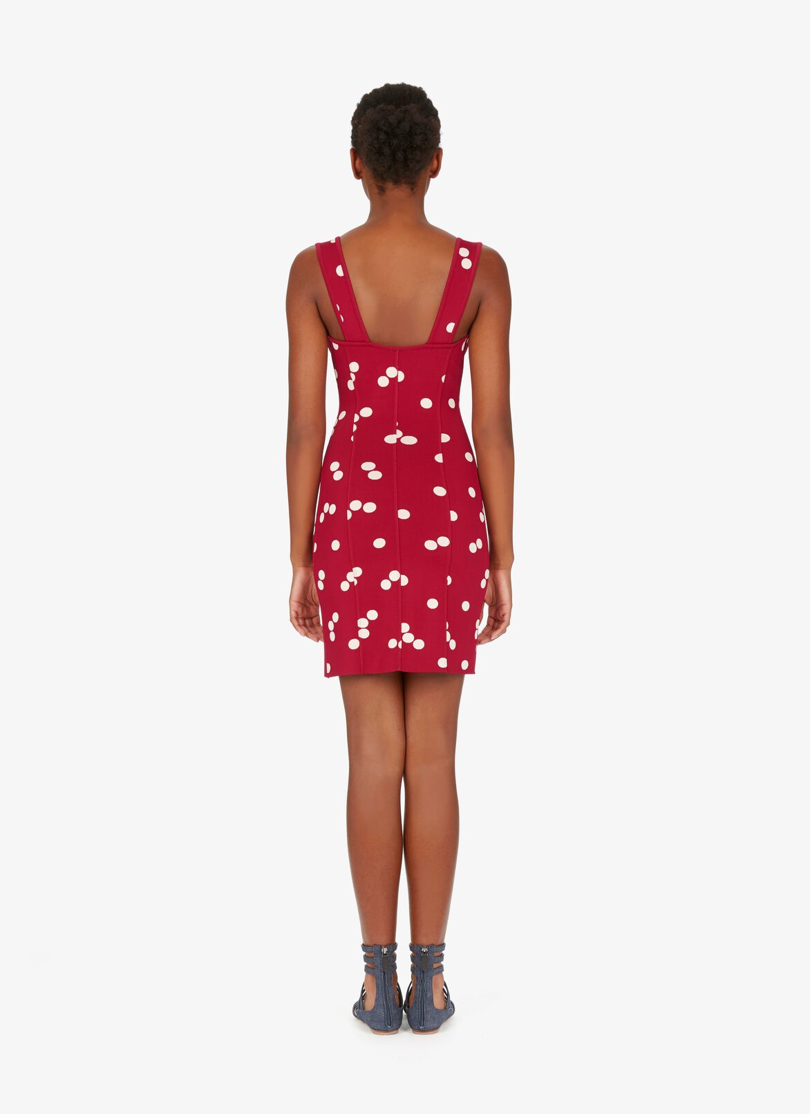 Alaïa Edition 1991 Straight Polka-Dot Dress  ALAÏA RED/WHITE ALAÏA EDITION 1991 STRAIGHT POLKA-DOT DRESS